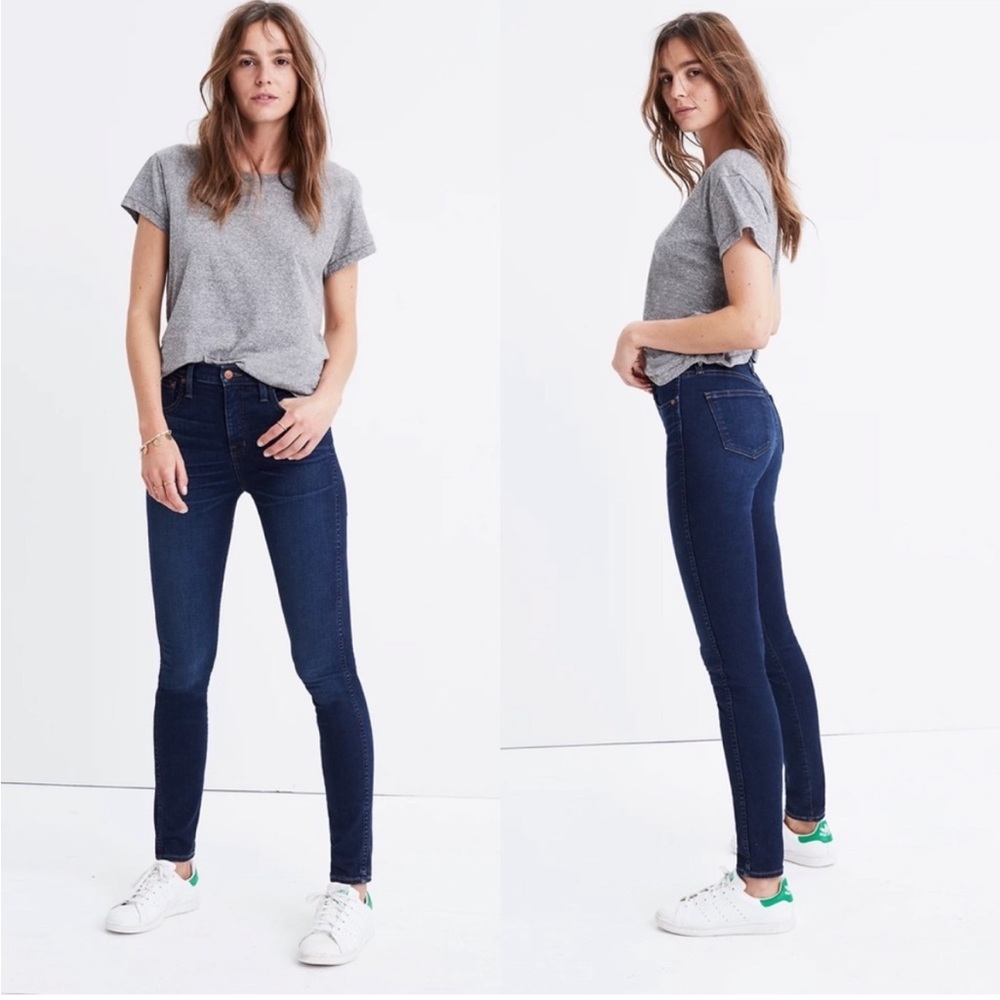 Madewell 10” High Riser Skinny Skinny Dark Wash Jeans